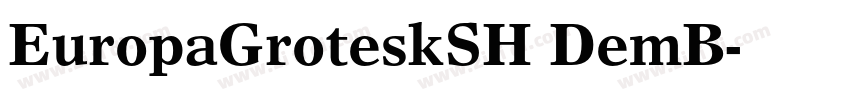 EuropaGroteskSH DemB字体转换